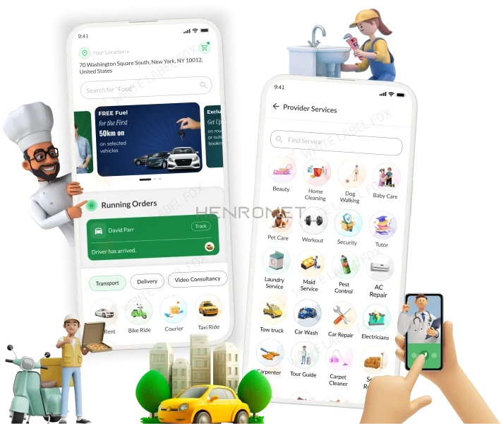 Fox-Jek – All-in-One Gojek Clone App for On-Demand Businesses